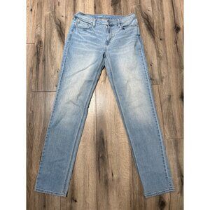 Old Navy Womens Tall Size 8 Mid-Rise Light Wash Skinny Jeans